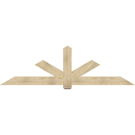 Ekena Millwork Kennewick Rough Sawn Timber Gable Bracket, Douglas Fir, 96"W x 28"H x 2"D x 6"F, 7/12 Pitch GBW096X28X0206KEN00RDF